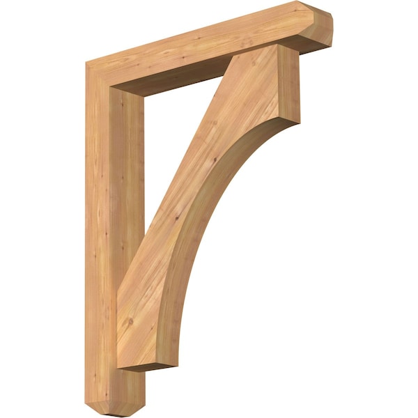 Ekena Millwork Westlake Craftsman Smooth Bracket w/ Offset Brace, Western Red Cedar, 5 1/2"W x 30"D x 38"H BKT0604X30X38WTL04SWR - main